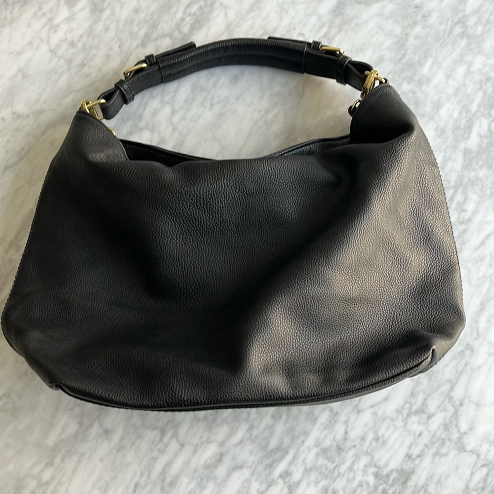 Black pleather hobo bag H&M. Never used.